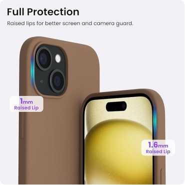 Slim Liquid Silicone Phone Cover-Chocolate