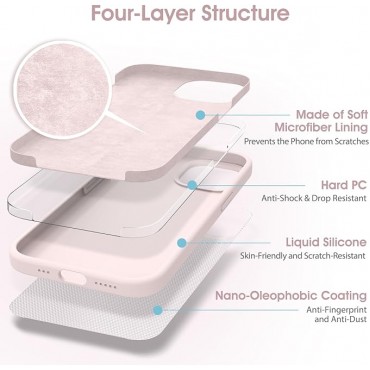 Liquid Silicone Phone Case - Light Pink