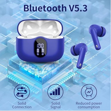 Wireless Earbuds, B_tooth Headphones Blue