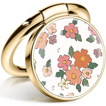 Cell Phone Ring Stand Finger Holder Flowers Pattern Paster